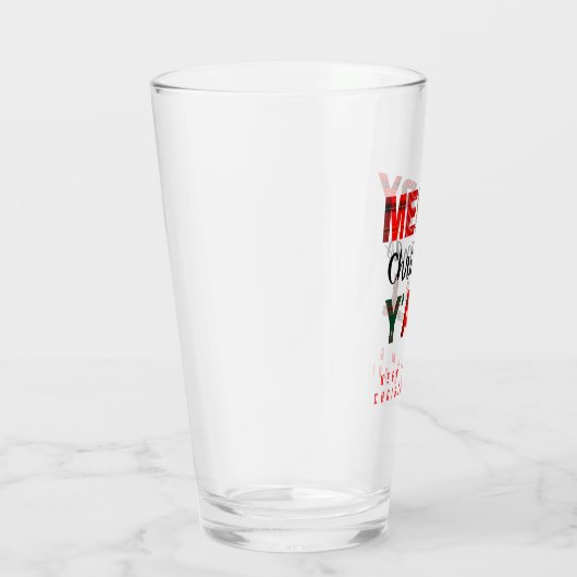 Vrolijk kerstfeest glas (Rechts)