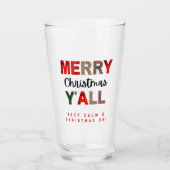 Vrolijk kerstfeest glas (Voorkant)