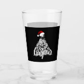 Vrolijk kerstfeest glas (Voorkant)