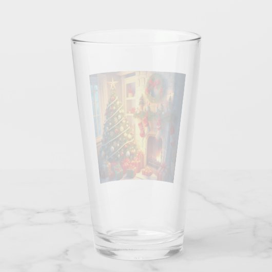 Vrolijk kerstfeest glas (Achterkant)