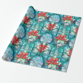"Vrolijk kerstfeest!" glas in lood Cadeaupapier