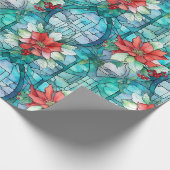 "Vrolijk kerstfeest!" glas in lood Cadeaupapier (Hoek)