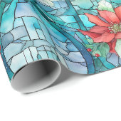 "Vrolijk kerstfeest!" glas in lood Cadeaupapier (Rol Hoek)