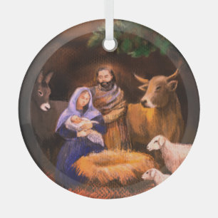 Vrolijk kerstfeest glas ornament