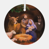 Vrolijk kerstfeest glas ornament (Achterkant)