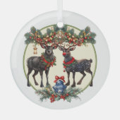 Vrolijk kerstfeest glas ornament (Voorkant)