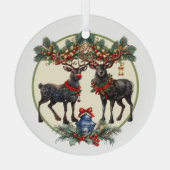 Vrolijk kerstfeest glas ornament (Achterkant)