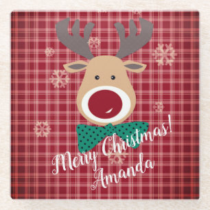 Vrolijk kerstfeest! glazen onderzetter