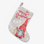 Vrolijk kerstfeest, Glitter Bokeh, Cute Gnome Kleine Kerstsok (Voorkant (Hangend))