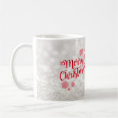 Vrolijk kerstfeest, Glitter Bokeh, Cute Gnome Koffiemok (Links)