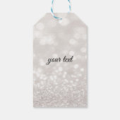 Vrolijk kerstfeest, Glitter Bokeh, Kute Cats Pine Cadeaulabel (Achterkant)