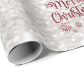Vrolijk kerstfeest, glitter bokeh rode kabouters cadeaupapier (Rol Hoek)