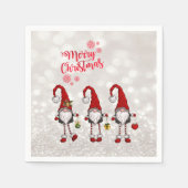 Vrolijk kerstfeest, Glitter Bokeh, Schattigee rode Servet (Voorkant)