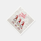 Vrolijk kerstfeest, Glitter Bokeh, Schattigee rode Servet (Hoek)