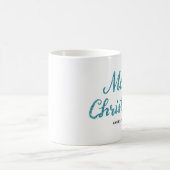 Vrolijk Kerstfeest glitter borstel script mok (Center)