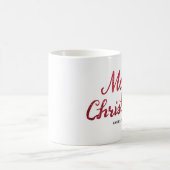 Vrolijk Kerstfeest glitter borstel script mok (Center)