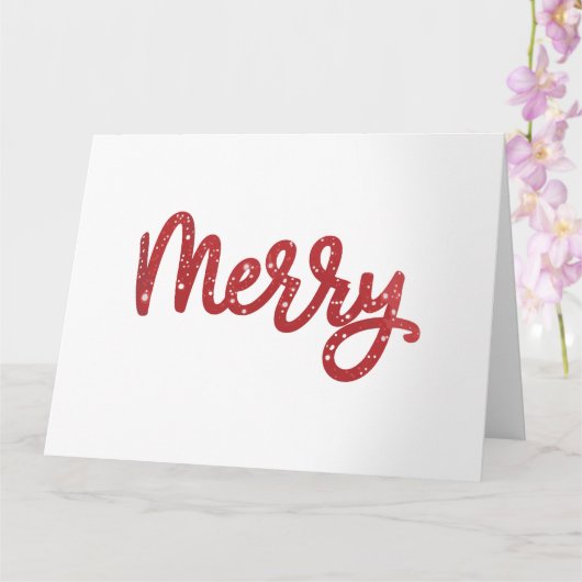 Vrolijk kerstfeest Glitter Holiday Kaart (Orchidee)