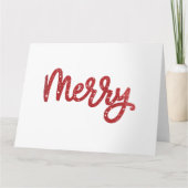 Vrolijk kerstfeest Glitter Holiday Kaart (Voorkant)