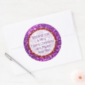 Vrolijk kerstfeest Glitter Paarse en rode Stickers (Envelop)