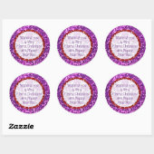 Vrolijk kerstfeest Glitter Paarse en rode Stickers (Vel)
