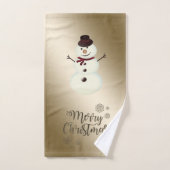 Vrolijk kerstfeest Glitter, Snowman Bad Handdoek (Handdoek)