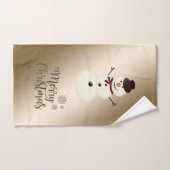 Vrolijk kerstfeest Glitter, Snowman Bad Handdoek (Handdoek)