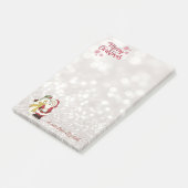 Vrolijk kerstfeest, Glittery Bokeh, Santa Claus, S Post-it® Notes (Schuin)