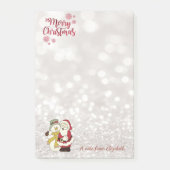 Vrolijk kerstfeest, Glittery Bokeh, Santa Claus, S Post-it® Notes (Voorkant)