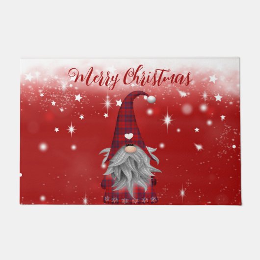Vrolijk kerstfeest Gnome Doormat Deurmat (Voorkant)
