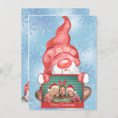 Vrolijk kerstfeest Gnome Foto Persoonlijk Kerstfee (Voorkant / Achterkant)
