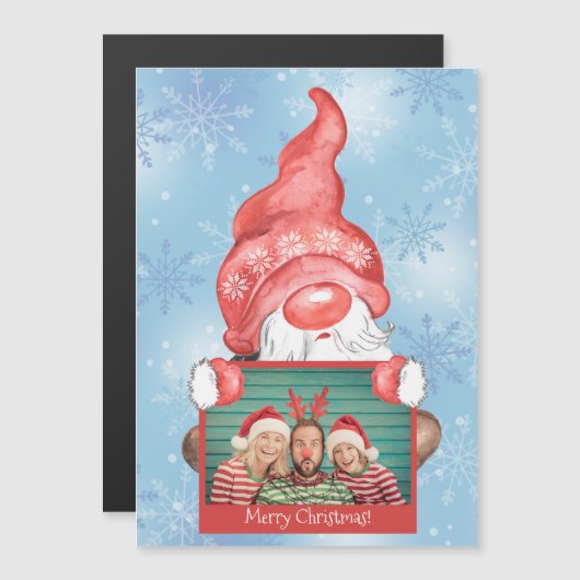 Vrolijk kerstfeest Gnome Foto Persoonlijk Kerstfee (Voorkant / Achterkant)