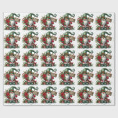 Vrolijk Kerstfeest Gnoom met Decoraties Cadeaupapier (Vlak)