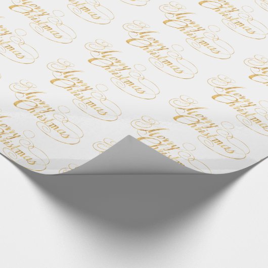 Vrolijk kerstfeest (GOLD) Cadeaupapier (Hoek)