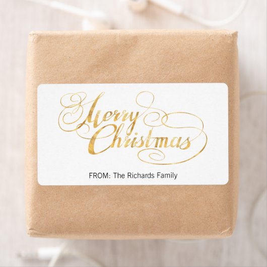 Vrolijk kerstfeest (GOLD) Etiket (Insitu)