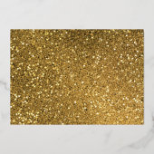 Vrolijk kerstfeest Gold Glitter Multi Photo Folie Uitnodiging (Achterkant)