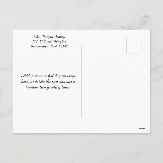 Vrolijk kerstfeest Gold Glitter Red Folie Feestdagenkaart (Achterkant)