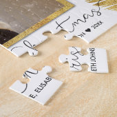 Vrolijk kerstfeest Gold Glitter Script Photo - Puz Legpuzzel (Zijkant)