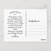 Vrolijk kerstfeest Gold Holiday met 2 foto's Briefkaart (Achterkant)