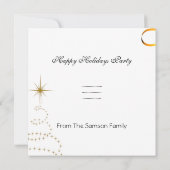 Vrolijk kerstfeest Gold Red Black Xmas Glitter Kaart (Achterkant)