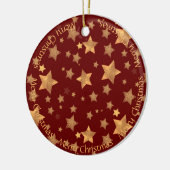 Vrolijk kerstfeest Gold Red Elegant  Keramisch Ornament (Links)