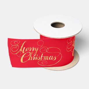 Vrolijk kerstfeest (GOLD) Satijnen Lint