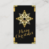 Vrolijk kerstfeest Gold Stars Gift Label (Voorkant)