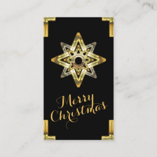 Vrolijk kerstfeest Gold Stars Gift Label