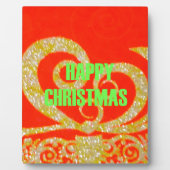 Vrolijk kerstfeest Golden Red Snowflex.jpg Fotoplaat (Voorkant)