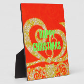 Vrolijk kerstfeest Golden Red Snowflex.jpg Fotoplaat (Zijkant)