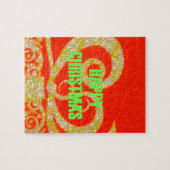 Vrolijk kerstfeest Golden Red Snowflex.jpg Legpuzzel (Horizontaal)