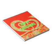 Vrolijk kerstfeest Golden Red Snowflex.jpg Notitieblok (Schuin)