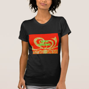 Vrolijk kerstfeest Golden Red Snowflex.jpg T-shirt