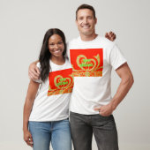 Vrolijk kerstfeest Golden Red Snowflex.jpg T-shirt (Unisex)