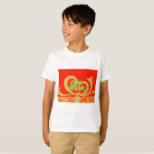 Vrolijk kerstfeest Golden Red Snowflex.jpg T-shirt (Voorkant volledig)